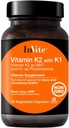 Invitar la vitamina K2 con K1 - Ayuda la salud ósea y circulatoria - Vitamina K2 como MK7 y K1 y Phytonadione - 30 cápsulas vegetarianas (2-Pack)