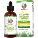 MARYRUTH'S Organics Liquid Probiotic for Ages 4+ TENIDO 2 Billion CFU TEN 13 Estrechos Probióticos TENCIÓN Gut Health &amp; Digestive Support ANTE Gas &amp; Bloating Support TEN Vegan TEN Gluten Free TENIDO Travel-Friendly TEN 40 Servings