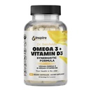 Nutrición aburrida Omega 3 y vitamina D3 Suplemento 90Ct