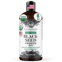 NaturoBliss Organic Black Seed Oil 100 Virgin Cold Pressed Omega 3 6 9 Super Antioxidant for Immune Support, Joints, Mobility, Digestion, Hair Skin Vegan, Gluten-Free, Non-GMO USDA Certified 8oz