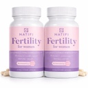 Natifi (2 Botellas Fertilidad Vitaminas prenatales Regulan Ciclos Equilibrio Hormonas, Ayuda Ovulación. Concepción Multivitamina para Mujeres. 60 Caps Ácido Fólico, Myo Inositol, Vitex