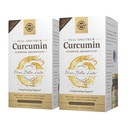 Curcumina de espectro completo de Solgar - 90 LiCaps, Pack de 2 - Absorción superior - Cerebro, Salud Conjunta de Inmunes - No GMO, Vegan, Gluten Gratis, Dairy Free - 180 Total Servings