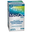 Mag-Ox 400 Suplemento Magnesio, Oxido de Magnesio de Grado Farmacéutico con 482 mg por dosis, 60 tabletas