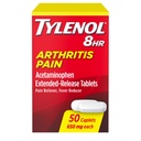 Tylenol 8 horas Artritis Dolor Alivio de Dolor Extended-Release Tablets, 650 mg de Acetaminofeno, Relieve de Dolor Conjunto &amp; Reliever de Dolor de Fiebre, Alivio de Dolor Oral para la Artritis &amp; Dolor Conjunto, 50 Conde