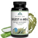 Sistemas de salud óptimos Digest-A-Meal ← Gut Health Enzyme " Probiótico TENIDO Bloating, Acid Reflux, " Indigestion Relief + Aloe Vera Leaf ANTE Digestion Supplement TEN 90 Capsules