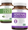 Olive Leaf Extract &amp; Adrenal Support (4-Month Supply) Zen & Vigor Bundle of Olive Leaf Extract (120 cápsulas) Super Strength &amp; Adrenal Support (120 cápsulas) Powerful Adrenal Support - Maintain Balance