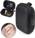 Funda protectora diseñada para ayuda auditiva, amplificador auditivo, amplificador de sonido personal, dispositivo de escucha, dispositivo de escucha, caja fuerte con bolsillo de malla, diseño universal (Bolítico)