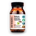 Capsulas Amla &amp; Licorice de DR WAKDE (60 Veg Caps, para la indigestión ácida, Suplemento ayurvédico, Vegan, Herbal, All Natural, Made in UK)