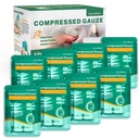 8 Packs Sterile Compressed Gauze con Z-Folded - Wound Gauze for Bleed Stop, 4.5" x 4.1 Yards, 6-Ply - para First Aid Kit,Medical Trauma Kit, IFAK Supplies Rellen